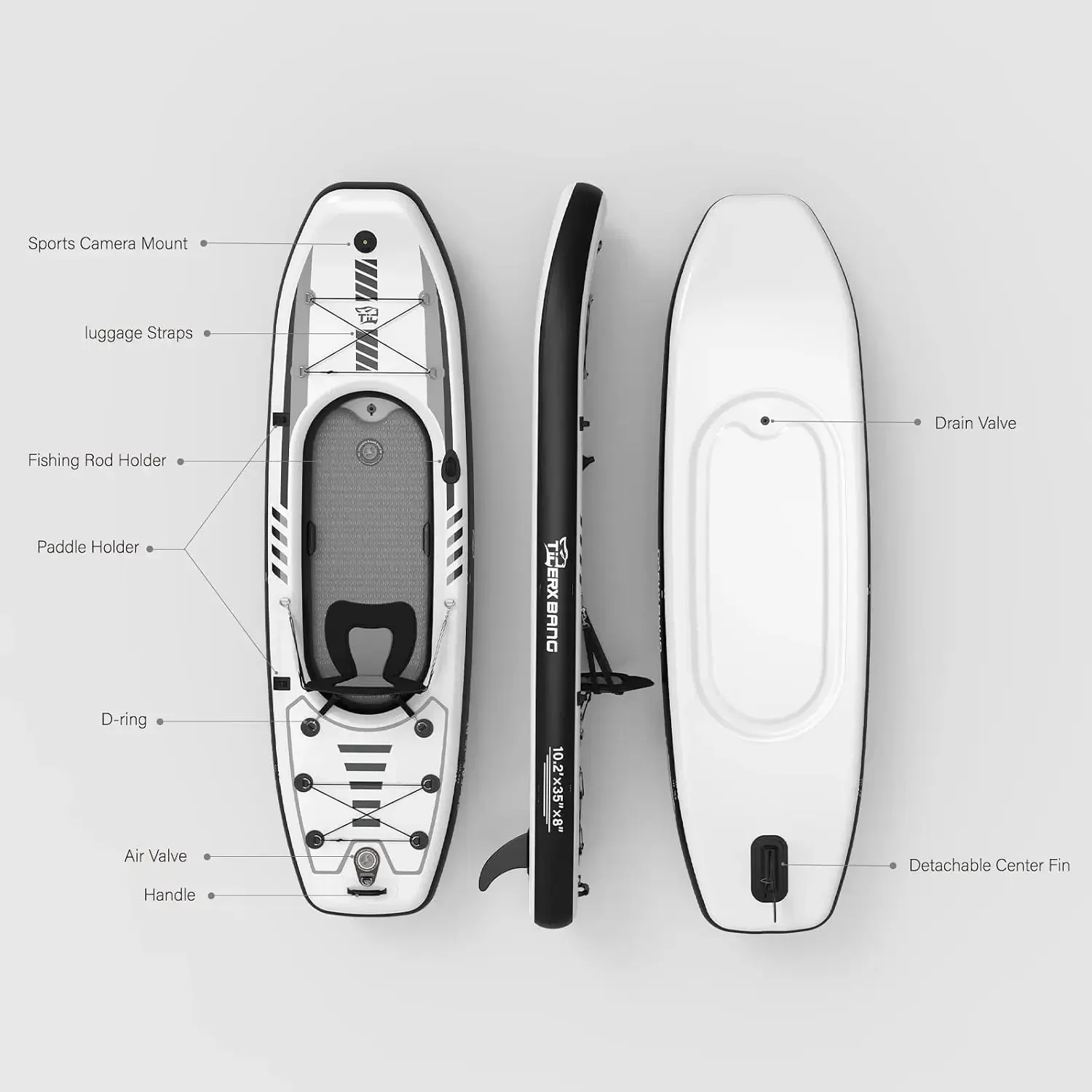 TIGERXBANG, caiaque insuflável - Fishing Boat Aluminum avaliação e preço