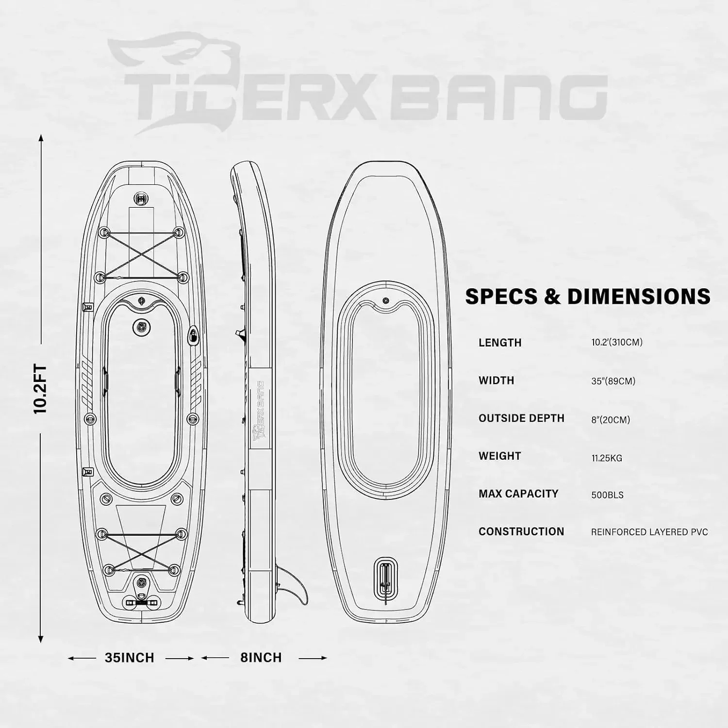 TIGERXBANG, caiaque insuflável - Fishing Boat Aluminum avaliação e preço